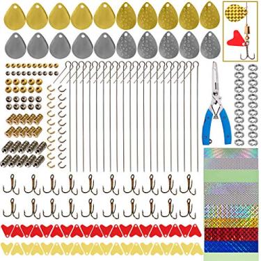 Imagem de Kit giratório de fabricação de peças sortidas para acessório Spinnerbait DIY Eixo Lâmina giratória