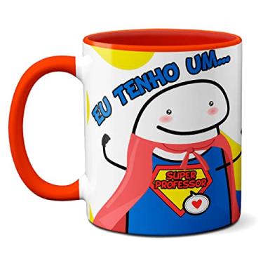Imagem de Caneca Criativa Meme Flork Tenho Um Super Professor Presente (Vermelha)