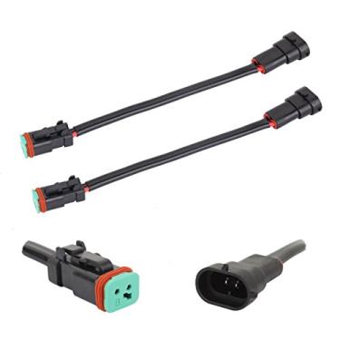 Imagem de TOMALL Conectores H11 H8 para Deutsch DT DTP converte adaptador de soquete de chicote de fiação para conversão de lâmpada de trabalho retrofit