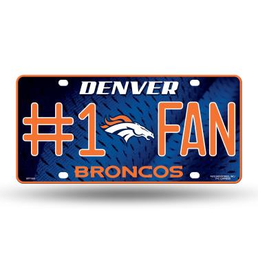 Imagem de Rico NFL Placas de Licença de Ventilador Número Um. Denver Broncos