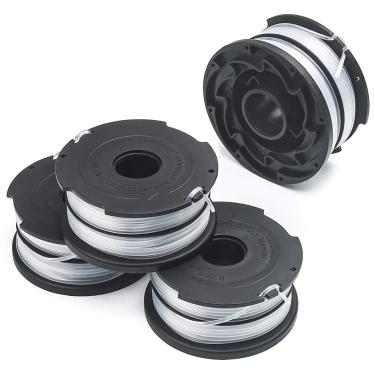 Imagem de Fio de substituição Thten 90517175 carretéis de aparador de cordas para Black Decker DF-065 GH710 GH700 GH750 Linha de recargas de comedor de erva de 3,8 m 0,06 5 polegadas, alimentação automática de duas linhas (pacote com 4)