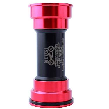 Imagem de Yajun Suporte inferior de concha de rolamento adequado para MTB Road Mountain Bike Press 41MM Eixo Central, Vermelho