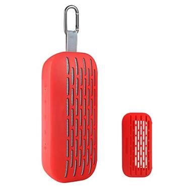 Imagem de HUAYUWA Capa de silicone (vermelha) compatível com alto-falante portátil Bose SoundLink Flex Bluetooth