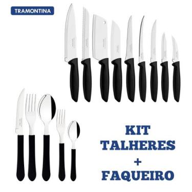 Imagem de Kit Talheres E Faqueiro Em Aço Inox Tramontina