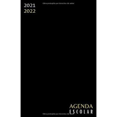 Imagem de Agenda Escolar 2021-2022 Negra: Agendas 2021-2022 dia por pagina | Planificador diario para niñas y niños | Material escolar colegio secundaria estudiante | Portada Black