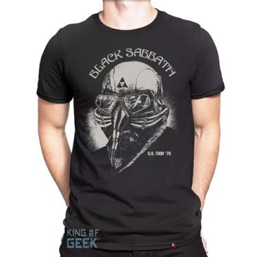 Imagem de Camiseta Black Sabbath Tony Stark Rock Us Tour 78 Iron Man Tamanho:G;Cor:Preto