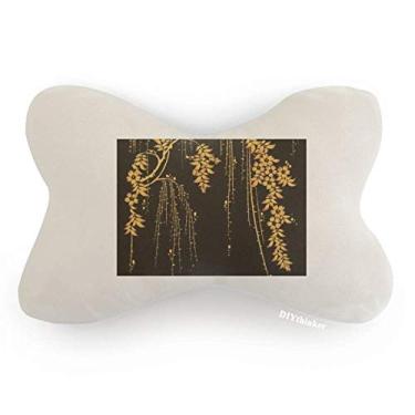 Imagem de DIYthinker PaintingJ Almofada para decoração de pescoço com flores amarelas e apoio de cabeça