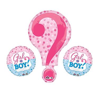 Imagem de Conjunto de decoração de balão reversível rosa e azul para festa de revelação de gênero