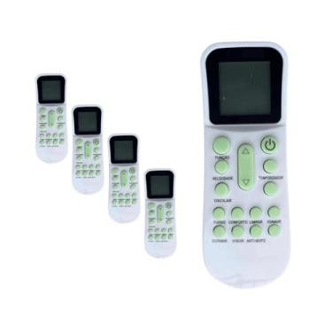 Imagem de Kit 5 Controle Remoto Compatível Ar Condicionado Elgin Inverter Ecopower