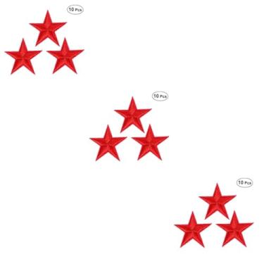 Imagem de EXCEART 30 Peças adesivos de apliques de estrela costurar no remendo sapato adesivos infantis remendos de estrela para roupas remendo da etiqueta da roupa bordado passar roupa a ferro saia