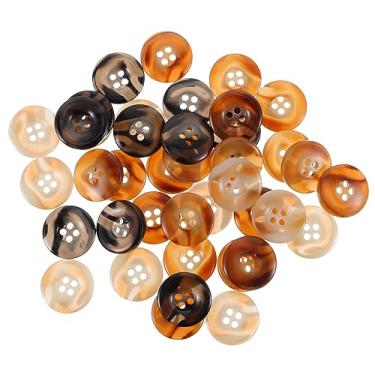 Imagem de Operitacx 40 Unidades botões de costura DIY Botões de roupas Botões para casaco botões de casaco decoração de madeira decoração vintage botões criativos botões práticos ferramentas botão