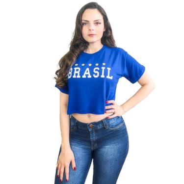 Imagem de Camiseta Brasil Feminina Blusa Copa 2022 Seleção Brasileira - P - Amarelo