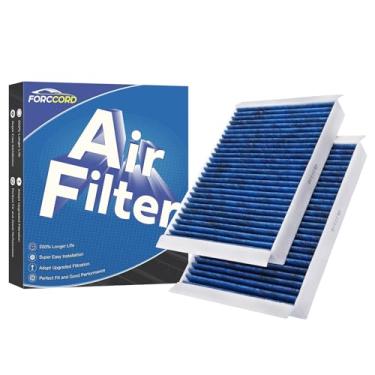 Imagem de Forccord Filtro de ar de cabine HEPA serve para veículos Mercedes-Benz C300 C400 GL350 GL450 GL63 GLC300 GLC350E ML250 ML350 Substituição do filtro de cabine de carbono ativado para CF11719 (pacote
