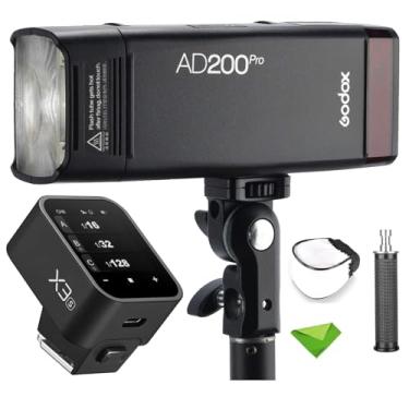 Imagem de GODOX AD200 Pro AD200Pro + X3-S Trigger, 200Ws 2.4G Flash Strobe, 1/8000 HSS, 500 Full Power, 0,01-1,8s Reciclagem, bateria 2900mAh, lâmpada nua/Speedlite