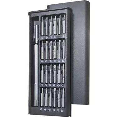 Imagem de Conjunto de chaves de fenda de precisão, chave de fenda magnética 24 em 1, conjunto de mini chaves de fenda com 24 peças de brocas de aço S2, kit de ferramentas pequeno para computador/iphone/câmera