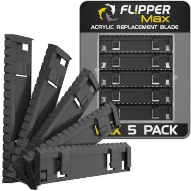 Imagem de FL!PPER Lâminas de substituição para aquário Flipper MAX Magnetic para limpadores de aquário ABS – Borda reta – Pacote com 5 – Tanques de acrílico