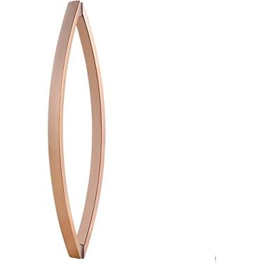 Imagem de Maçaneta de porta deslizante moderna de vidro deslizante para escritório/chuveiro/hotel, maçaneta de porta de entrada pequena de aço inoxidável, maçanetas de porta de celeiro/preto (ouro rosa)