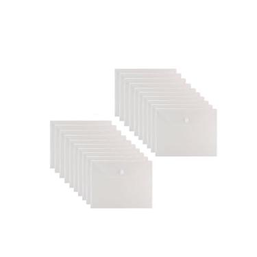 Imagem de YESSART 11 x 14 envelopes grandes de plástico transparente para armazenamento de arquivos de documentos, pacote com 20 fechos de gancho