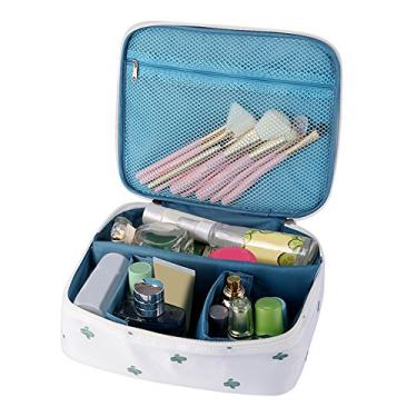 Imagem de Flamingo Estojo de cosméticos de beleza com zíper duplo Organizador de viagem feminino Bolsa de armazenamento portátil de grande capacidade Bolsas de maquiagem Kits de higiene pessoal B6