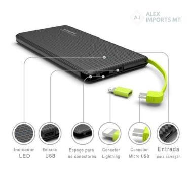 Imagem de Power Bank Pineng 5.000 Mah Slim Pn-952 Original Celular