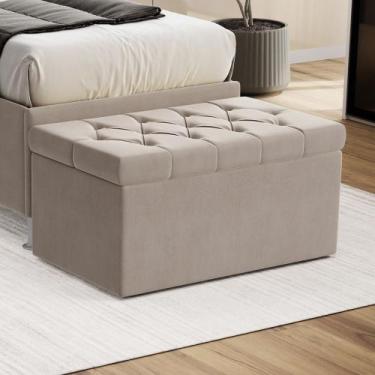 Imagem de Calçadeira Decorativa Estofada Sagitarius 90 para Cama de Solteiro Sue