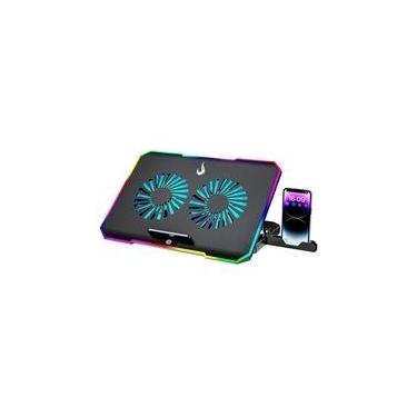 Imagem de Base com Cooler para Notebook Rise Mode, 17", Galaxy Black X3, RGB, USB - RM-CN-03-RGB