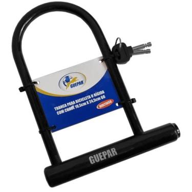 Imagem de Cadeado Tranca Trava U Lock Reforçada Bicicleta Bike Moto - Guepar