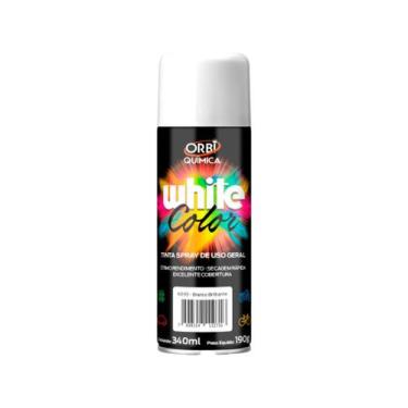 Imagem de Tinta Spray Branco Brilhante em Spray Aerossol Uso Geral White Lub 340