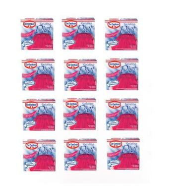 Imagem de Kit c/ 12un Gelatina Diet de Framboesa 12g - Dr. Oetker 