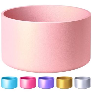 Imagem de VIKIZUES Bota protetora metálica fosca de silicone, compatível com Stanley/Simple Modern 567.0-1,134.0 g e garrafa de água 340.2-680.4 g e mais garrafas com base de 7-7.6 cm, capa de manga inferior