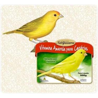 Imagem de Ração para Pássaros Vitamina Amarela para Canários Nutripássaros-500g 