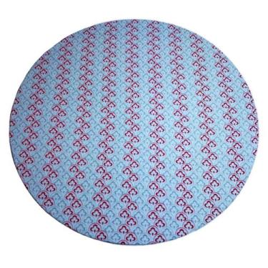 Imagem de Capa de Sousplat em Tricoline Estampado para Base Mdf 35cm - M&G Decor