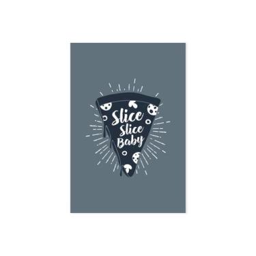 Imagem de Placa Decorativa MDF Pizza Frase Pedaço Inglês 20x30cm - Quartinhos