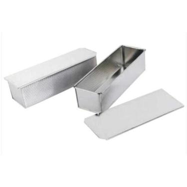 Imagem de Kit 5 Assadeiras Para Pao De Forma Estampada Aluminio Com Tampa - Imec