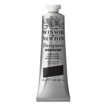 Imagem de Tinta Guache Importada W&N Designers 37ml S1 331 Ivory Black - Winsor 