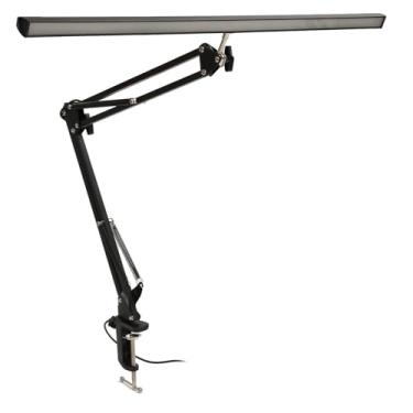 Imagem de Vomeko lâmpada de mesa led com braçadeira, clipe para cuidar dos olhos, lâmpada led de beleza, lâmpada de mesa para cílios, para maquiagem, leitura de sobrancelha (Schwarze Klemme)