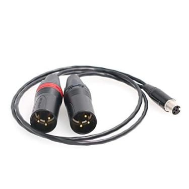 Imagem de SZRMCC Cabo de áudio TA5F Mini XLR de 5 pinos para XLR duplo de 3 pinos para mixador/gravadores de campo Zaxcom QRX 633 664 688 788T