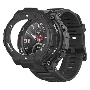 Imagem de Apto para Amazfit T-Rex Pro, à prova de choque, capa protetora de TPU macio durável e durável, acessórios para smartwatch Amazfit T-Rex Pro/T-Rex (A1918) (branco)