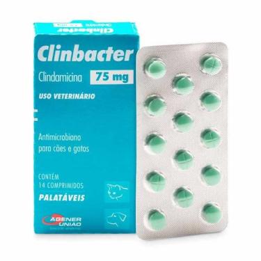 Imagem de Clinbacter Agener União 14 comprimidos para Cães e Gatos - 75mg