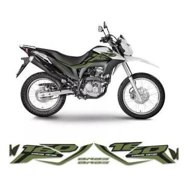 Imagem de Kit Adesivos Carenagem Honda Nxr 160 Bros Verde Escuro Preto - Resitan