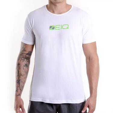 Imagem de Camiseta Zeiq Esportiva Slim Branca e Verde