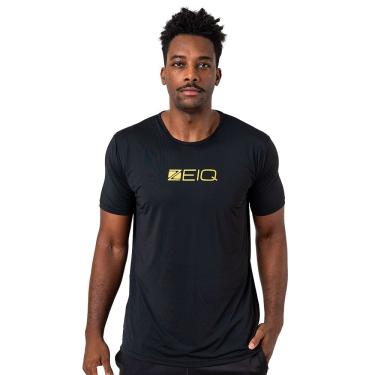 Imagem de Camiseta Zeiq Esportiva Slim Dry Preta e Dourado