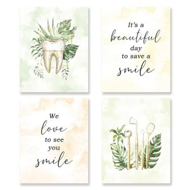 Imagem de KSDUT Conjunto de arte de decoração de parede de 4-461JunW-dentista