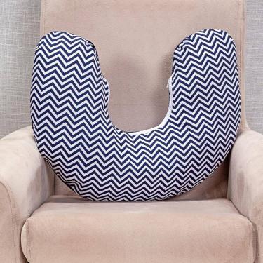 Imagem de Almofada De Amamentar Chevron Marinho Menino