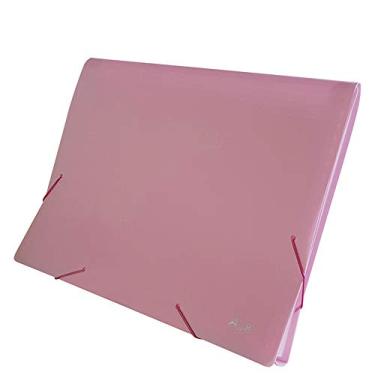 Imagem de ACP Pasta Sanfonada A4 com 12 Divisórias Rosa Pastel - ACP