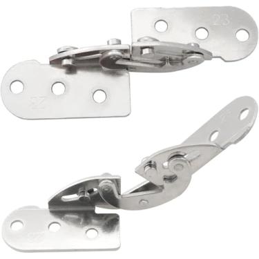 Imagem de JJHXSM 2 peças Dobradiça de mesa dobrável de 180 graus prata multifuncional dobradiça de aba acessórios de hardware para mesa dobrável, sofá, mesa de computador, mesa de centro