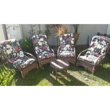 Imagem de Conjunto de Poltronas Fibra Sintética e 1 Mesa Centro