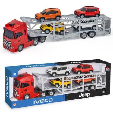 Imagem de Caminhão Cegonheira Iveco 4 Jeep Renegade Caminhão Brinquedo - Usual B