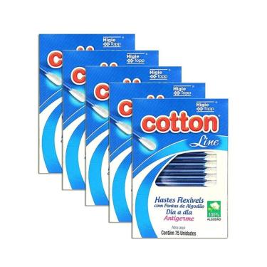 Imagem de Cotonete Cotton Line 75 unid. 100% Algodão