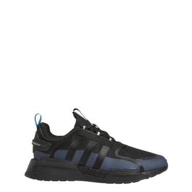 Imagem de adidas NMD V3 Tênis masculino casual com cadarço, preto, Preto azul metálico/prata metálico/azul royal brilhante, 40